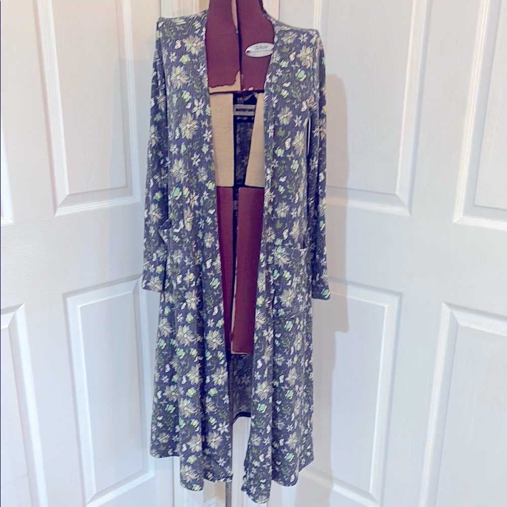 Floral Long Sleeve Open Cardigan